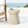 Christopher Knight Home - Isabella Outdoor Travertine Concrete Side Table