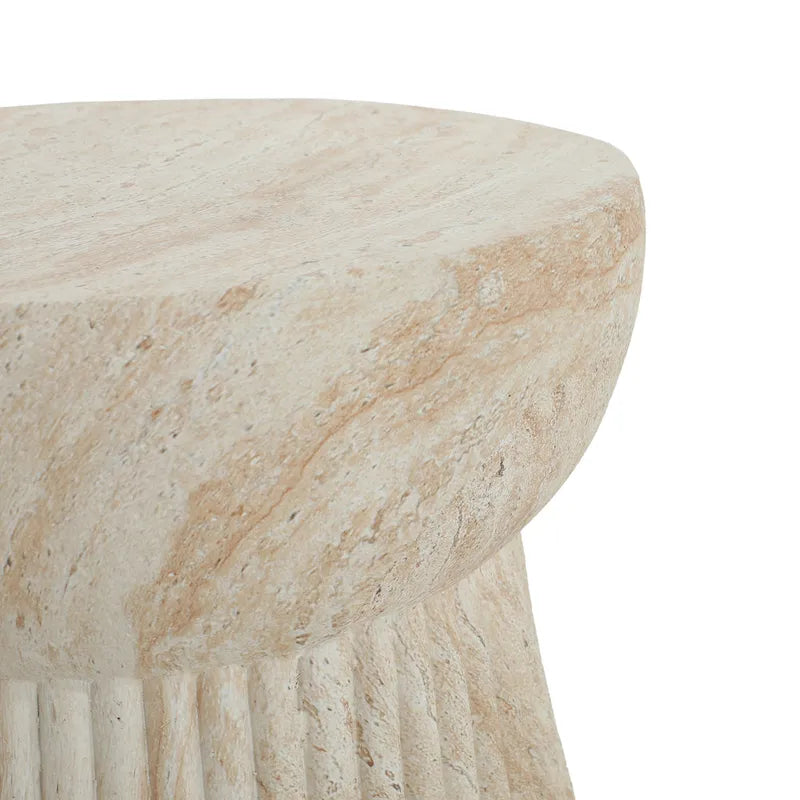 Christopher Knight Home - Isabella Outdoor Travertine Concrete Side Table
