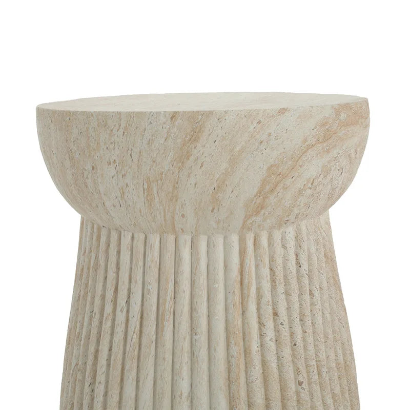 Christopher Knight Home - Isabella Outdoor Travertine Concrete Side Table