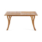 Holomn Outdoor Acacia Wood Dining with Rope Chairs