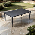 Sharon Outdoor Patio Aluminum Rectangle Dining Table