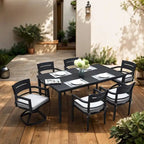 Sharon Outdoor Patio Aluminum Rectangle Dining Table