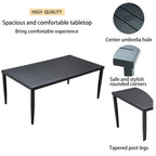 Sharon Outdoor Patio Aluminum Rectangle Dining Table