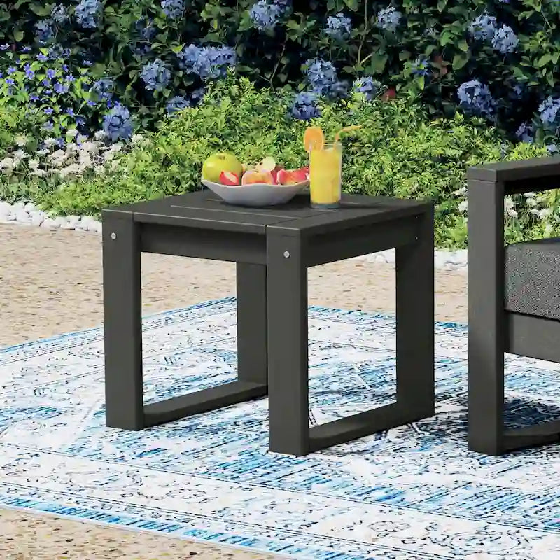Polytrends Endless Outdoor Patio Poly Plastic End Table