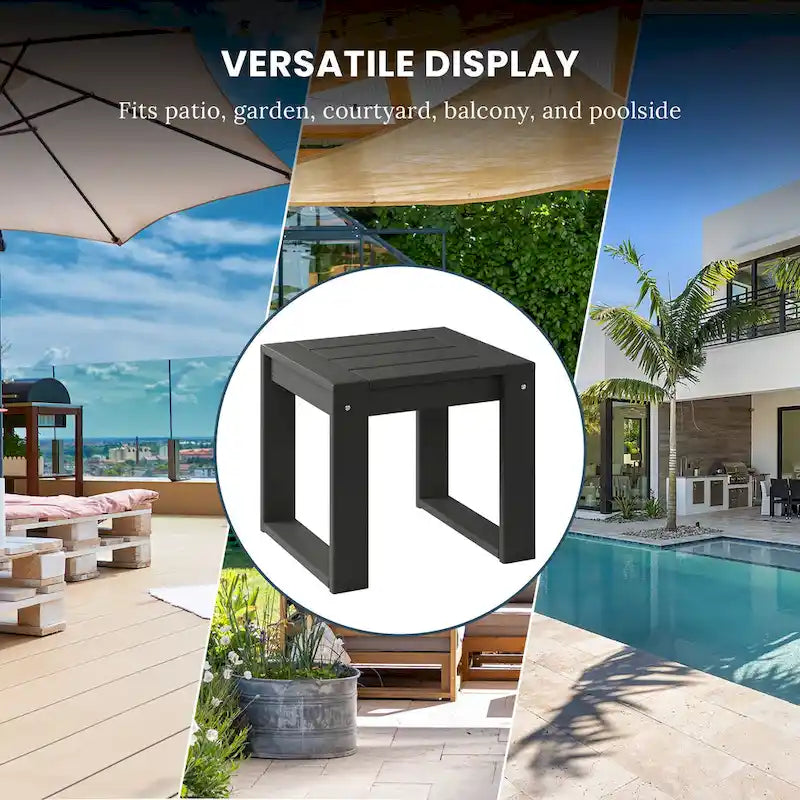 Endless Outdoor Patio Poly Plastic End Table