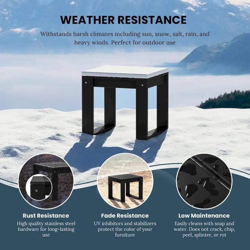 Endless Outdoor Patio Poly Plastic End Table
