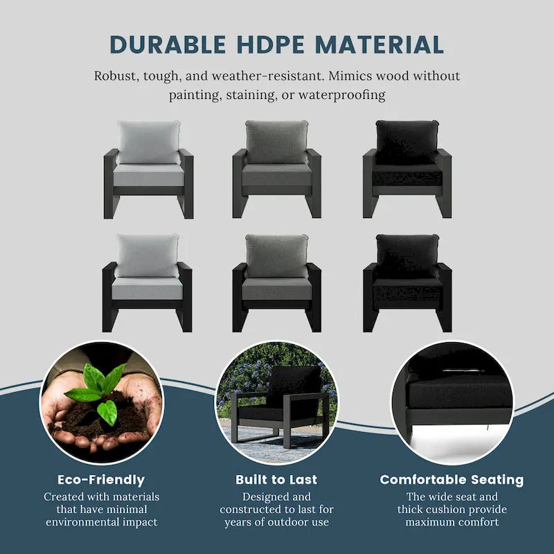 Endless Patio Sectional Deep Seating with Gray Frame