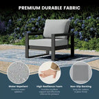 Endless Patio Sectional Deep Seating with Gray Frame