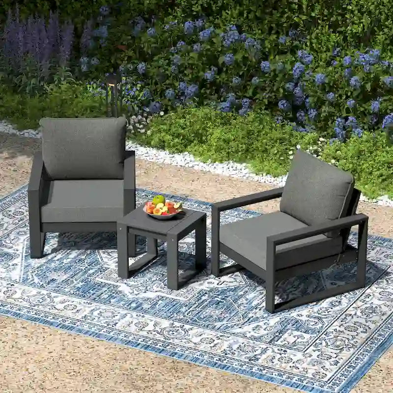 Endless Patio Sectional Deep Seating with Gray Frame
