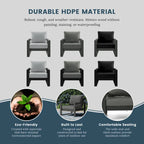 Endless Patio Sectional Deep Seating with Gray Frame