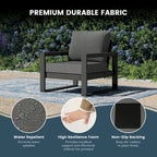 Endless Patio Sectional Deep Seating with Gray Frame