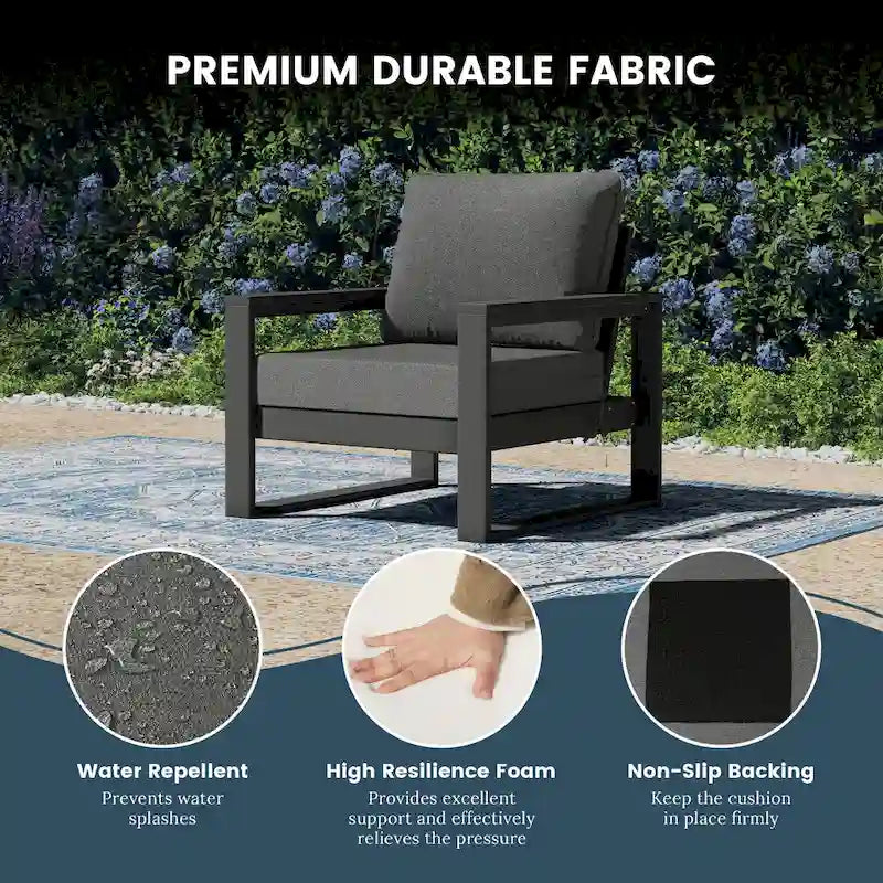 Endless Patio Sectional Deep Seating with Gray Frame