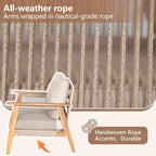 Modern Outdoor 4-piece Acacia Wood Sectional Sofa Set with Waterproof Cushions