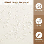 Modern Outdoor 4-piece Acacia Wood Sectional Sofa Set with Waterproof Cushions