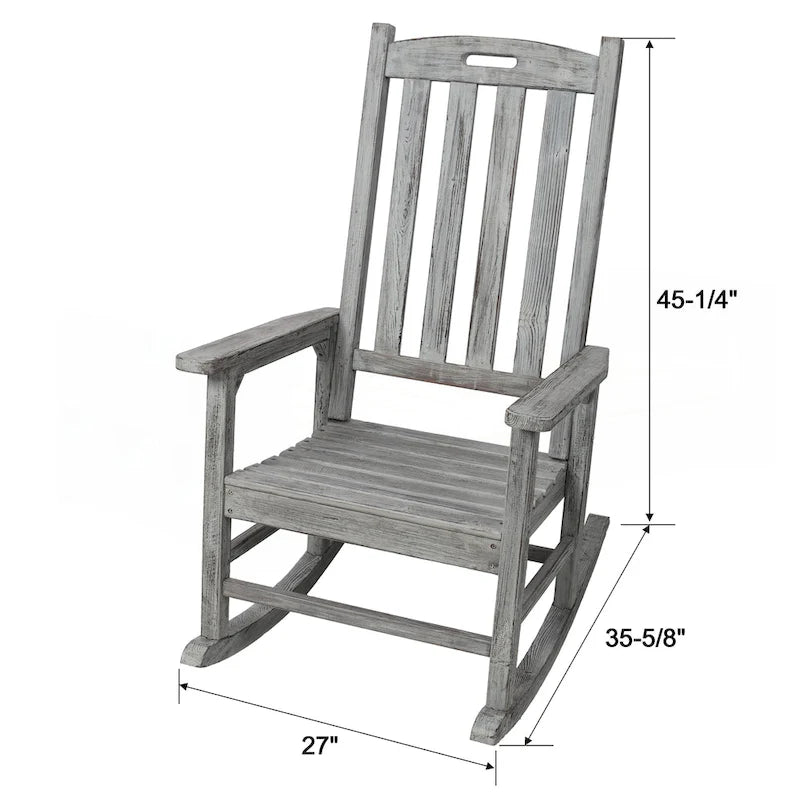 Wooden Oversized Porch Rocker Chair