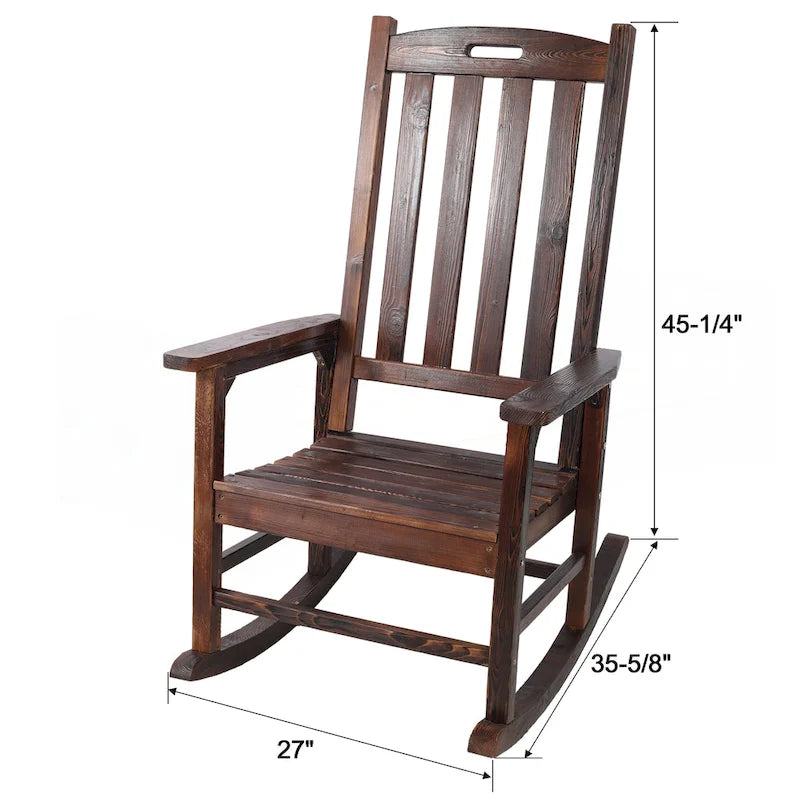Wooden Oversized Porch Rocker Chair