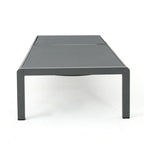 Cape Coral Chaise Lounge Gray Outdoor Adjustable Mesh Patio Furniture with Wheels 77in