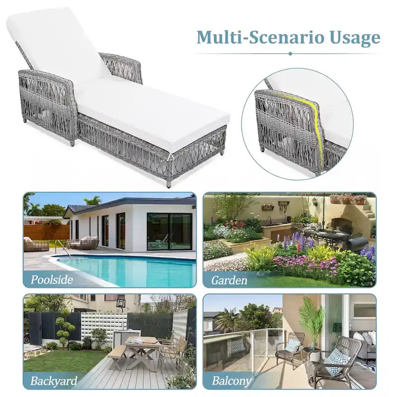 Outdoor Long Reclining Chaise