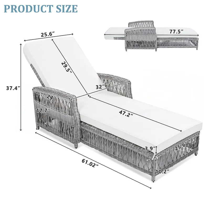 Outdoor Long Reclining Chaise