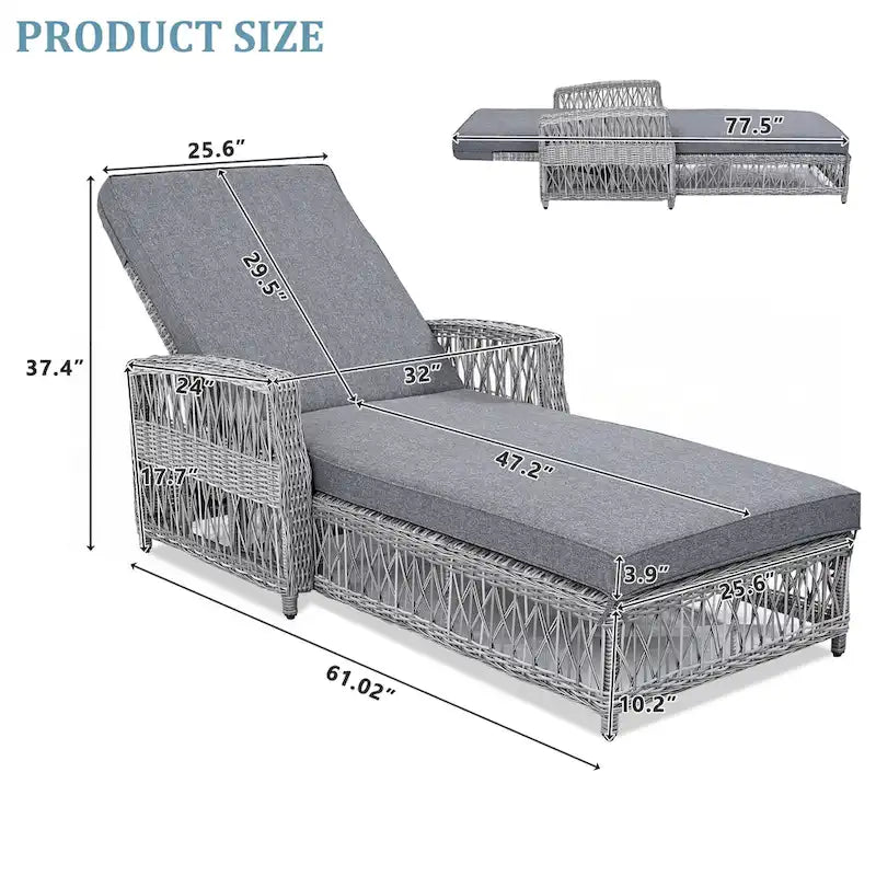 Outdoor Long Reclining Chaise