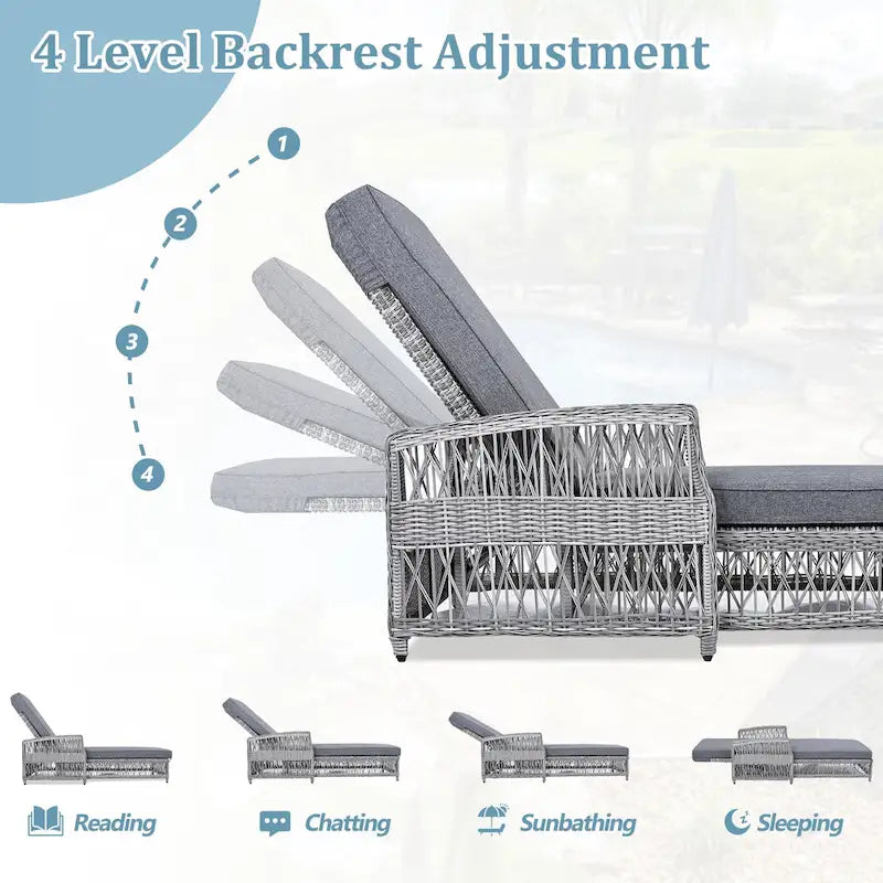 Outdoor Long Reclining Chaise