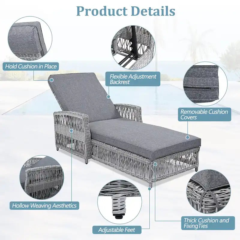Outdoor Long Reclining Chaise