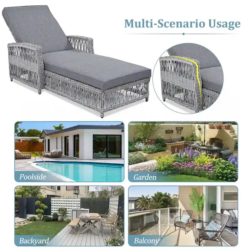Outdoor Long Reclining Chaise