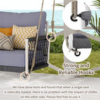 Woven Rope Outdoor Swing Sofa with Soft Cushions