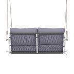 Woven Rope Outdoor Swing Sofa with Soft Cushions