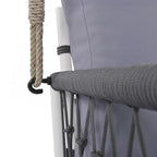 Woven Rope Outdoor Swing Sofa with Soft Cushions
