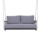 Woven Rope Outdoor Swing Sofa with Soft Cushions
