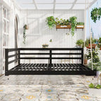 Country Patio Wooden Twin Size Swing Daybed Porch Swing Frame