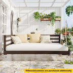 Country Patio Wooden Twin Size Swing Daybed Porch Swing Frame