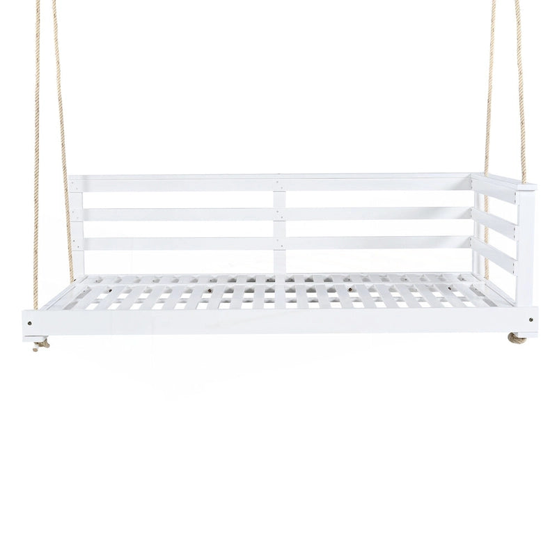 Country Patio Wooden Twin Size Swing Daybed Porch Swing Frame