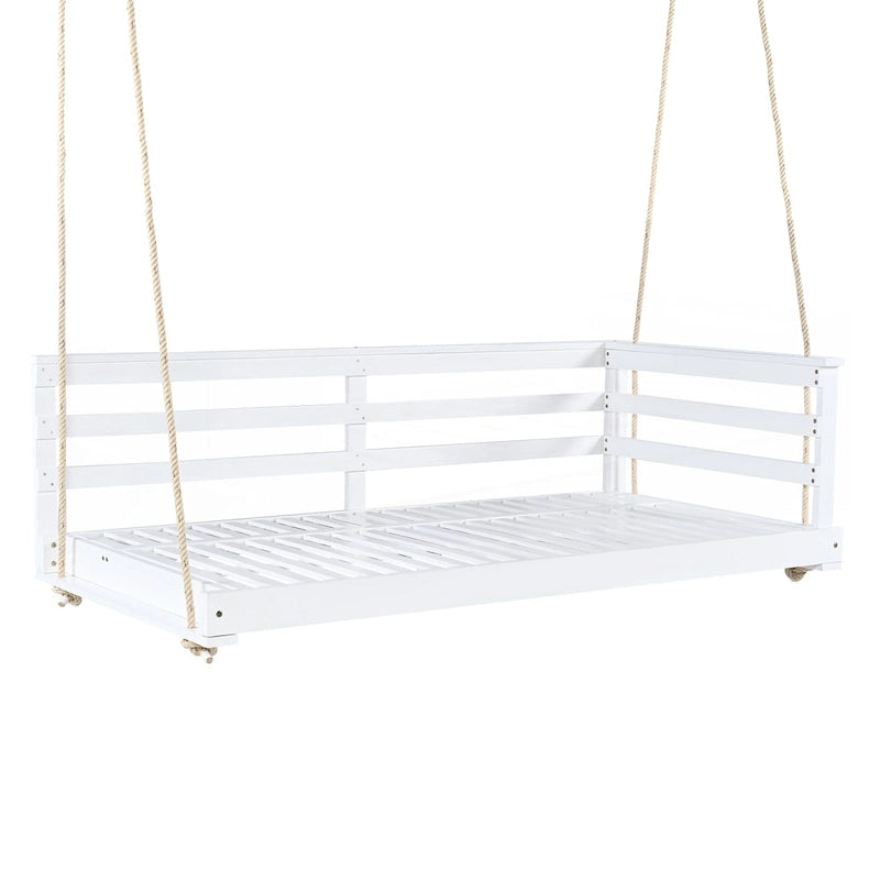 Country Patio Wooden Twin Size Swing Daybed Porch Swing Frame