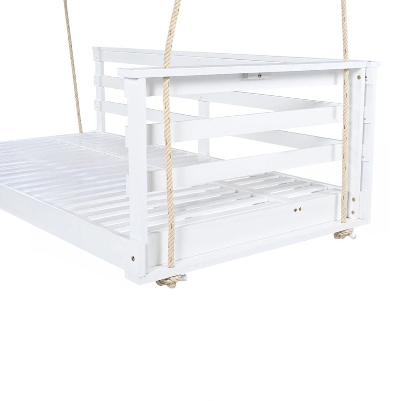 Country Patio Wooden Twin Size Swing Daybed Porch Swing Frame