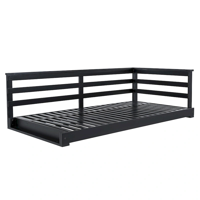 Country Patio Wooden Twin Size Swing Daybed Porch Swing Frame