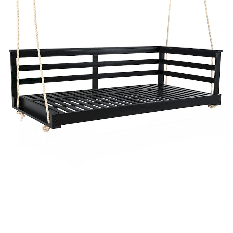 Country Patio Wooden Twin Size Swing Daybed Porch Swing Frame