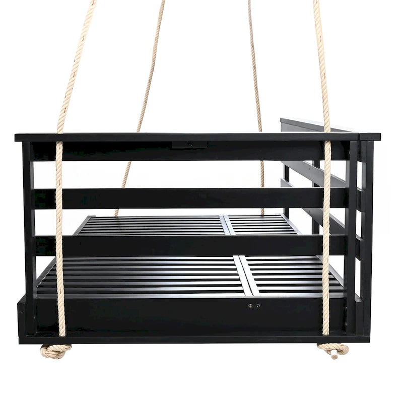 Country Patio Wooden Twin Size Swing Daybed Porch Swing Frame