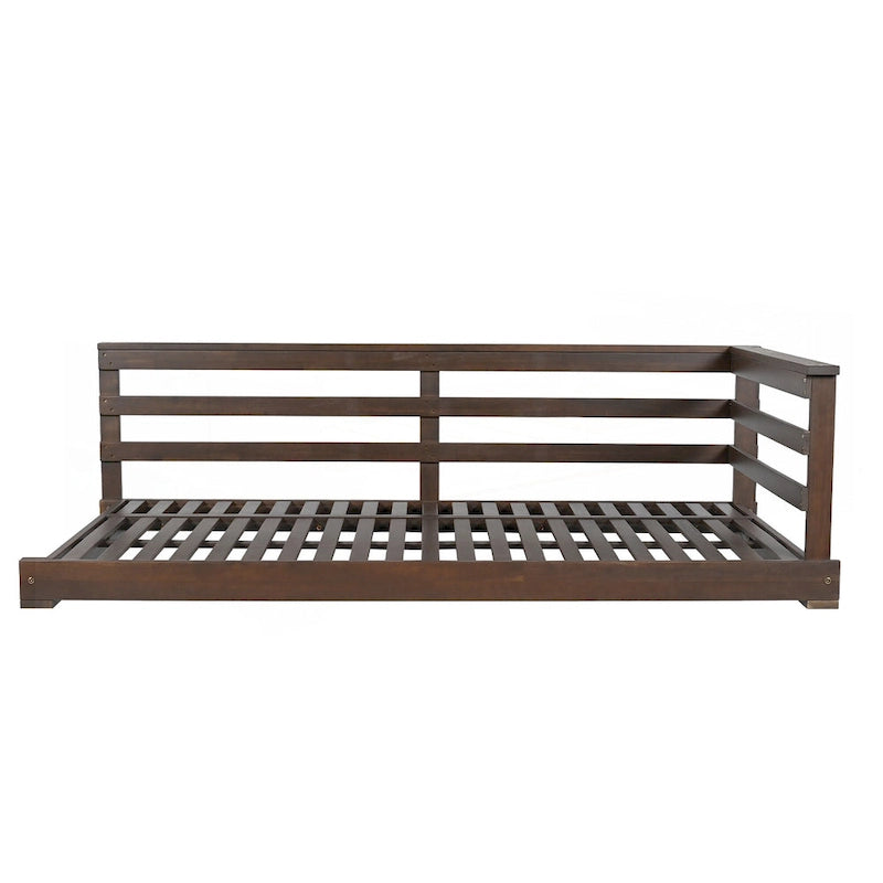 Country Patio Wooden Twin Size Swing Daybed Porch Swing Frame