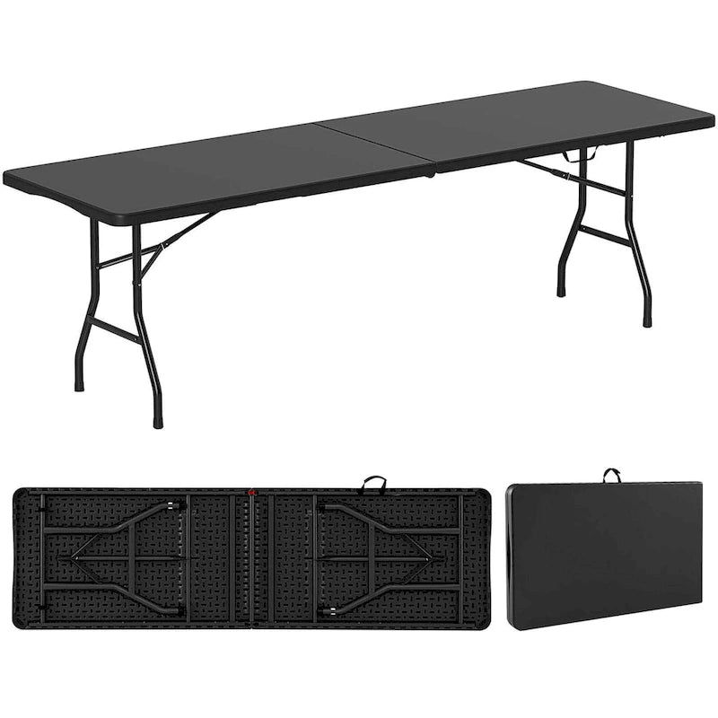 Costway 8 ft Portable Folding Table with HDPE Tabletop Safe Lock - See Details