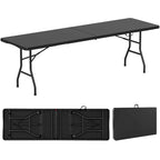 Costway 8 ft Portable Folding Table with HDPE Tabletop Safe Lock - See Details