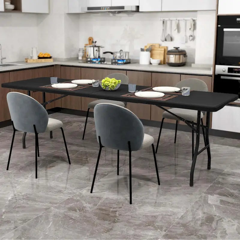 Costway 8 ft Portable Folding Table with HDPE Tabletop Safe Lock - See Details