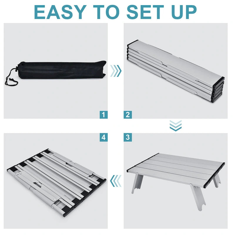 Costway 2-Pack Folding Backpack Beach Chair Table Set 5-Position