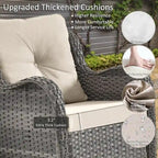 Outdoor Swivel Rocker Chairs with Cushions and Patio Table