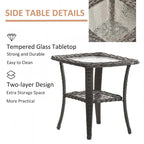 Outdoor Swivel Rocker Chairs with Cushions and Patio Table