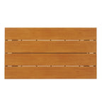 Outdoor Patio Iron Dining with Acacia Wood Armrest