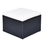 6 Piece Outdoor Patio Furniture Set, All-Weather Wicker Rattan Sectional Sofa Set with 2 Chairs, Ottomans and Coffee Table