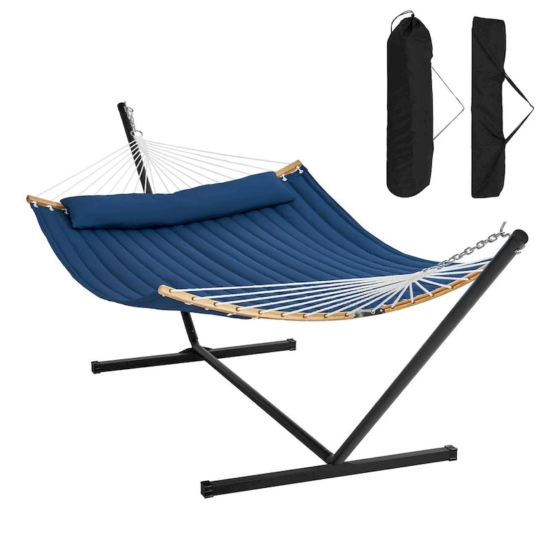 Hammock with Stand Included for Outdoor Freestanding Hammock
