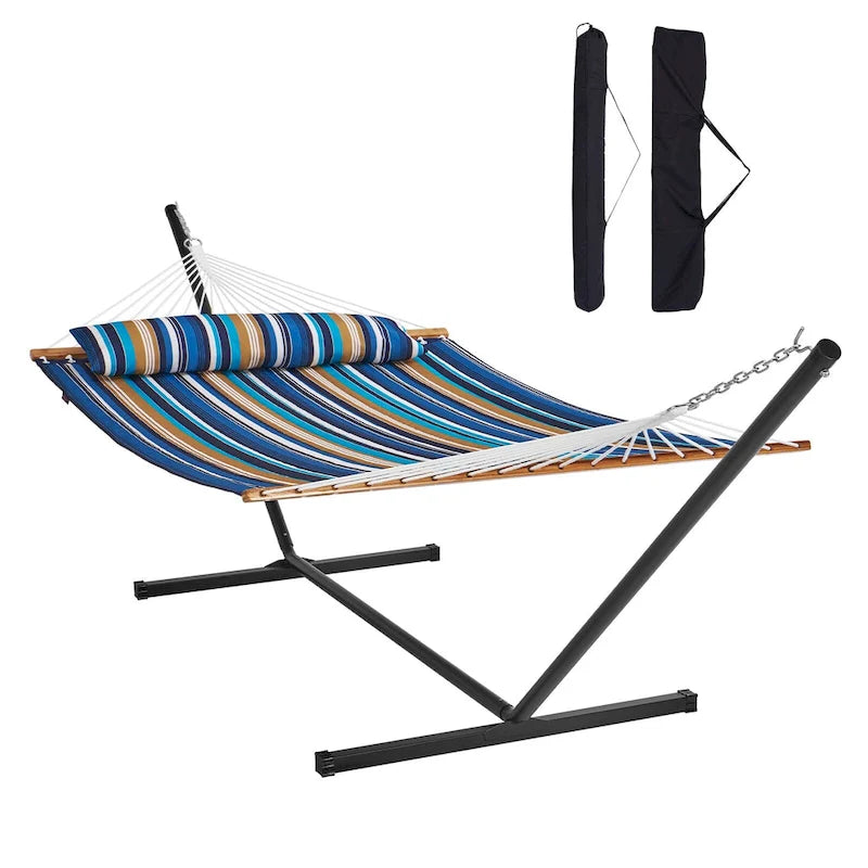 Hammock with Stand Included for Outdoor Freestanding Hammock